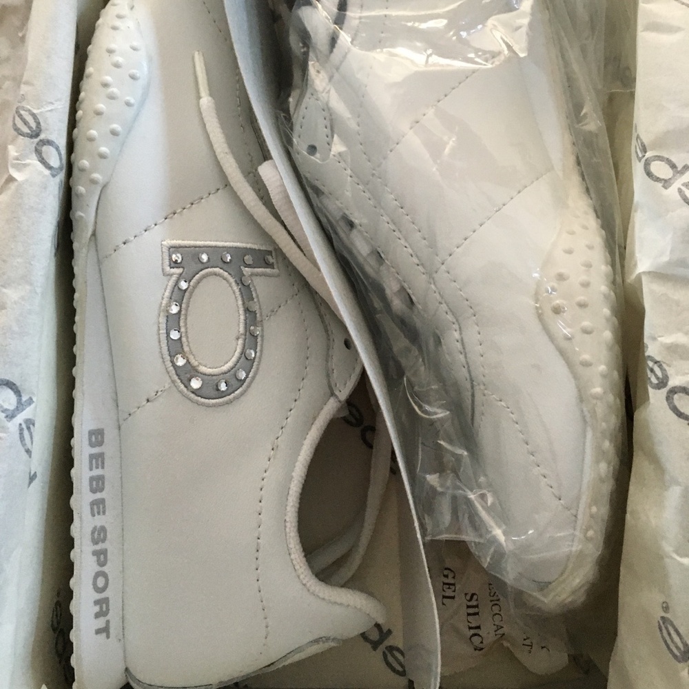 Bebe Sport Leather Girlfriend Tennis Shoes - 5M